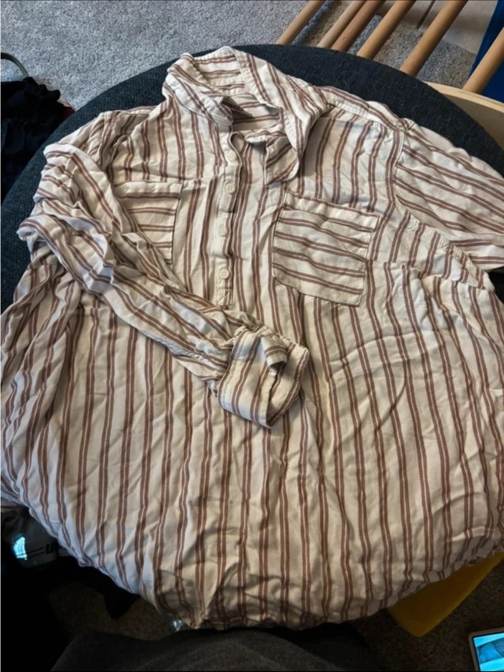 Maternity button up